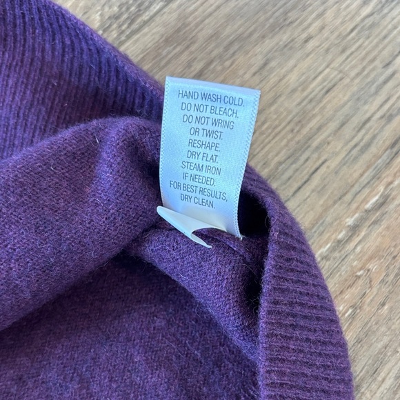Apt. 9 100% Cashmere Purple Button Front Cardigan Sweater Women's Size XL - Picture 13 of 13